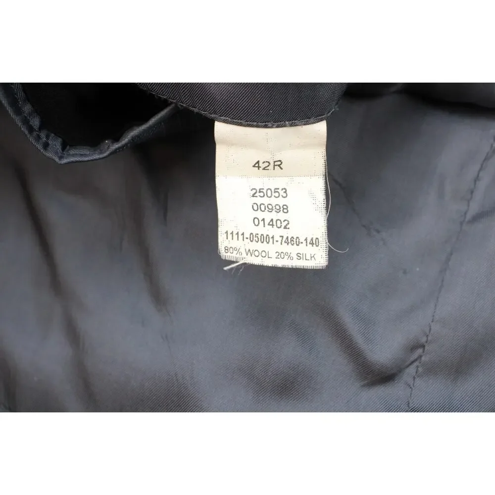 Jos A Bank Blazer Mens 42R Gray Striped Lined 2 Button Suit‎ Jacket